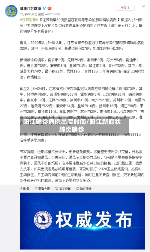 阳江确诊病例出院时间/阳江新冠状肺炎确诊-第2张图片
