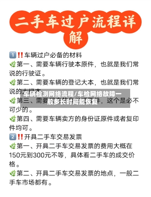 车辆检测网络流程/车检网络故障一般多长时间能恢复