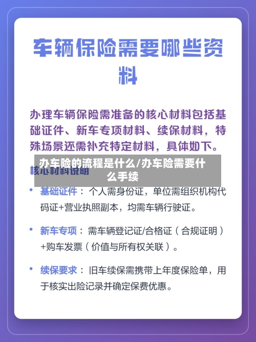 办车险的流程是什么/办车险需要什么手续