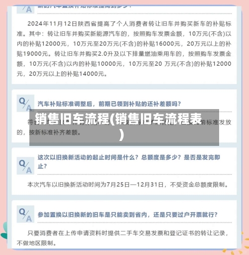 销售旧车流程(销售旧车流程表)