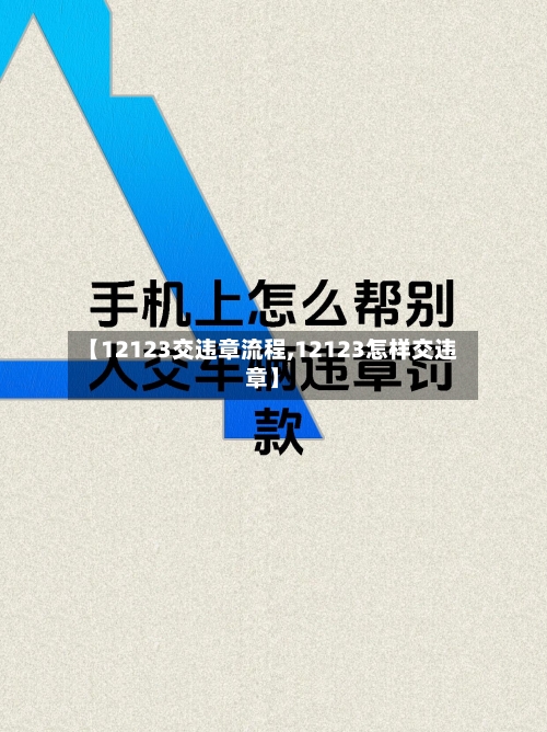 【12123交违章流程,12123怎样交违章】-第2张图片