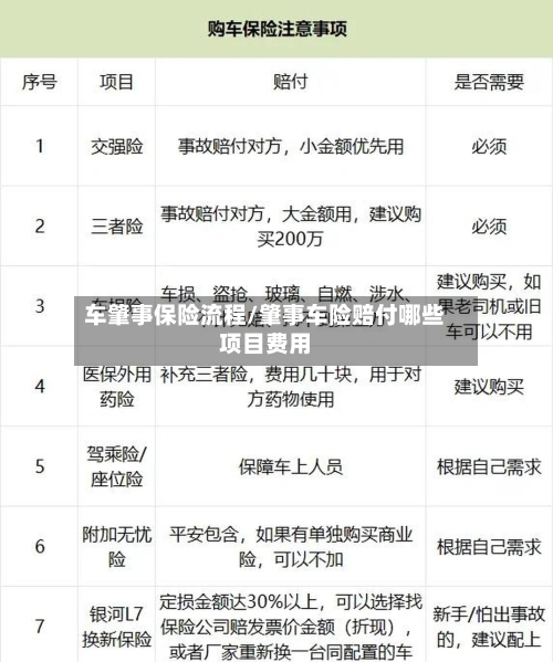 车肇事保险流程/肇事车险赔付哪些项目费用-第2张图片