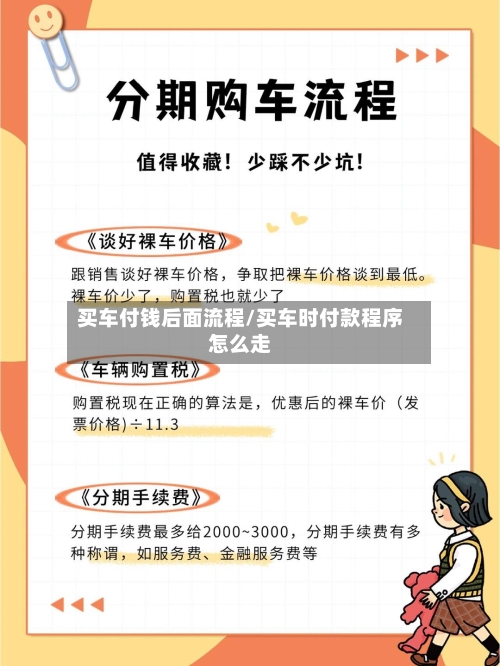 买车付钱后面流程/买车时付款程序怎么走